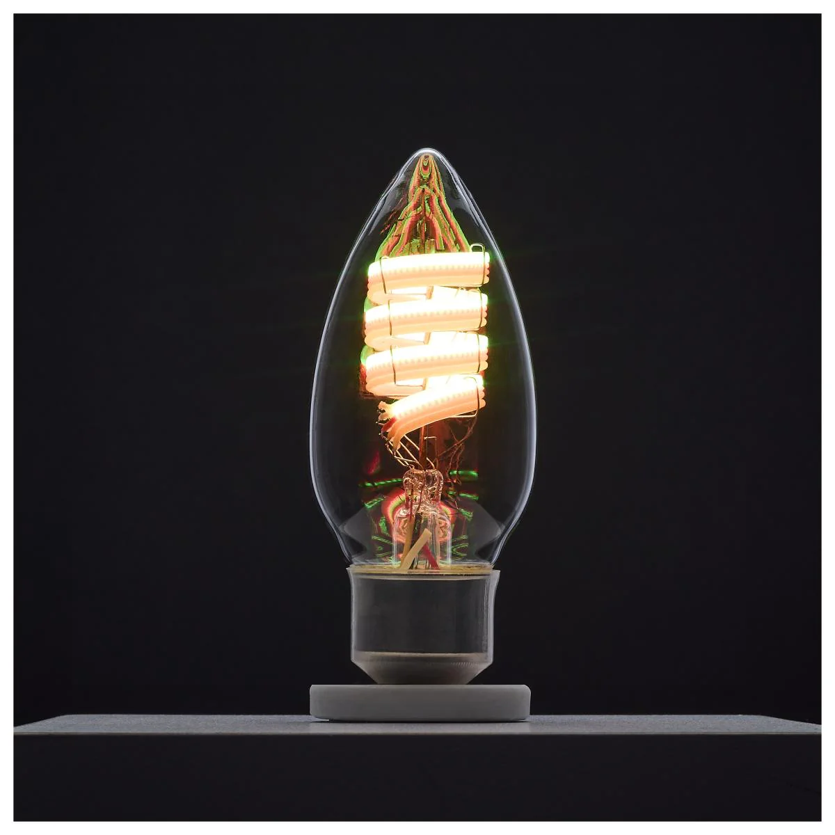 Satco 4w B11 LED 2700K-5000K RGB/White Starfish Clear E12 Base - Image 3