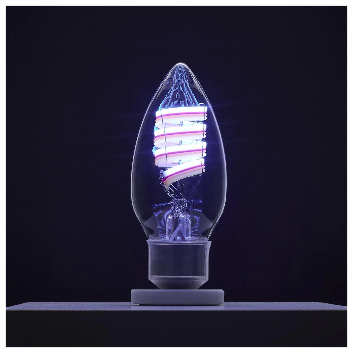 Satco 4w B11 LED 2700K-5000K RGB/White Starfish Clear E12 Base - Image 5