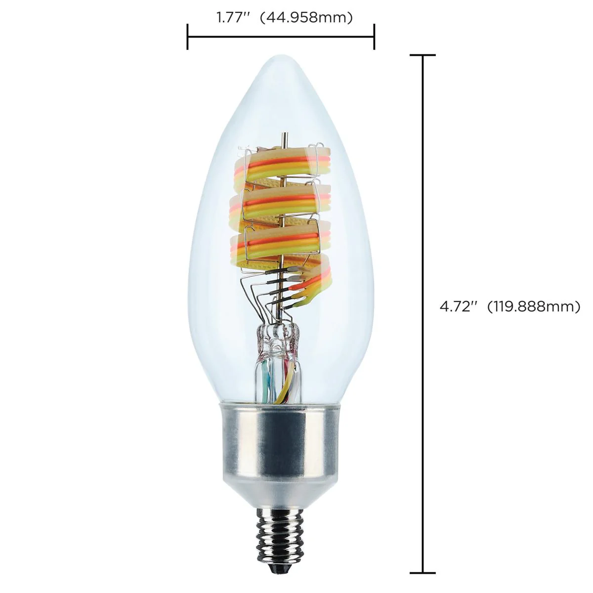 Satco 4w B11 LED 2700K-5000K RGB/White Starfish Clear E12 Base - Image 8