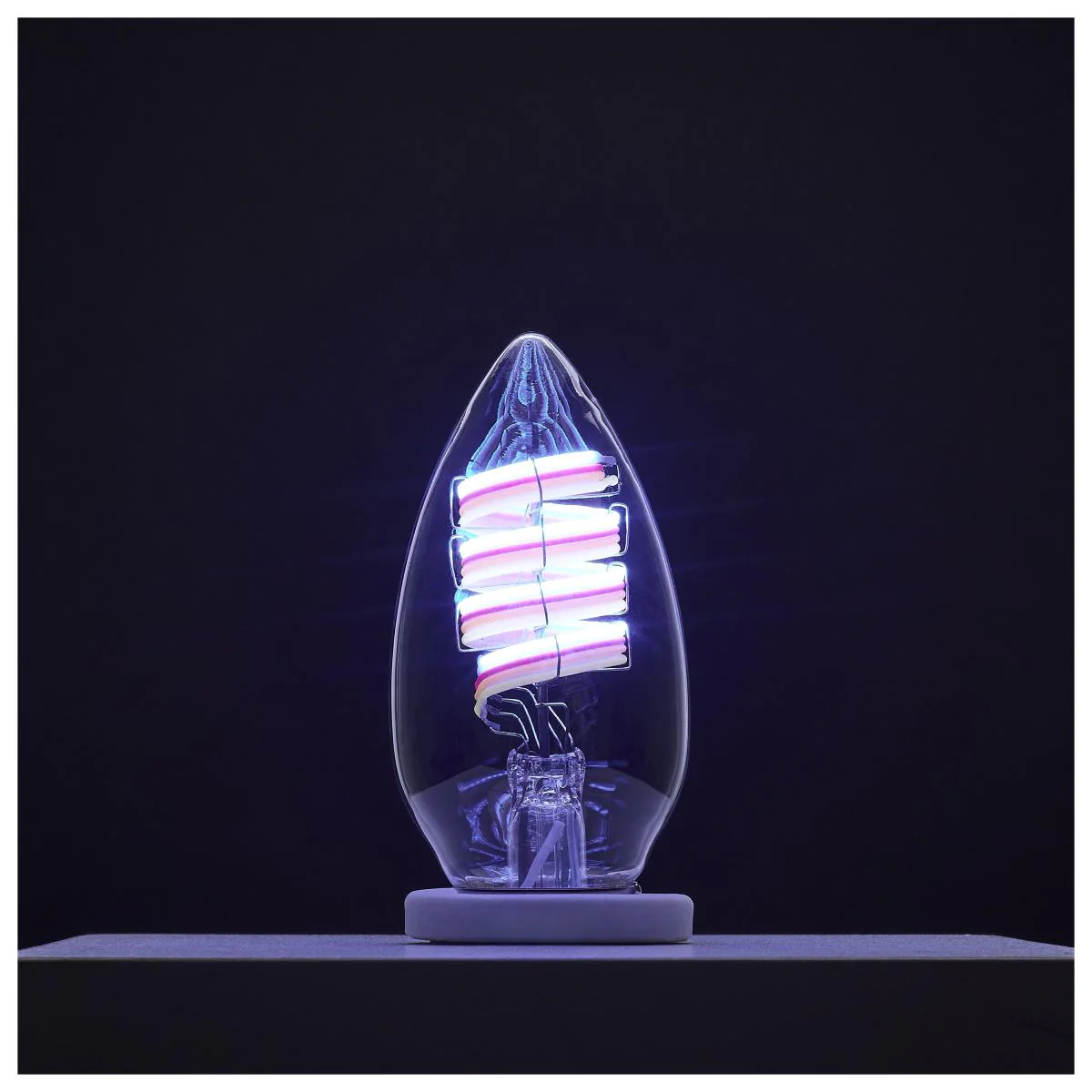 Satco 4w B11 LED 2700K-5000K RGB/White Starfish Clear E26 Base - Image 5