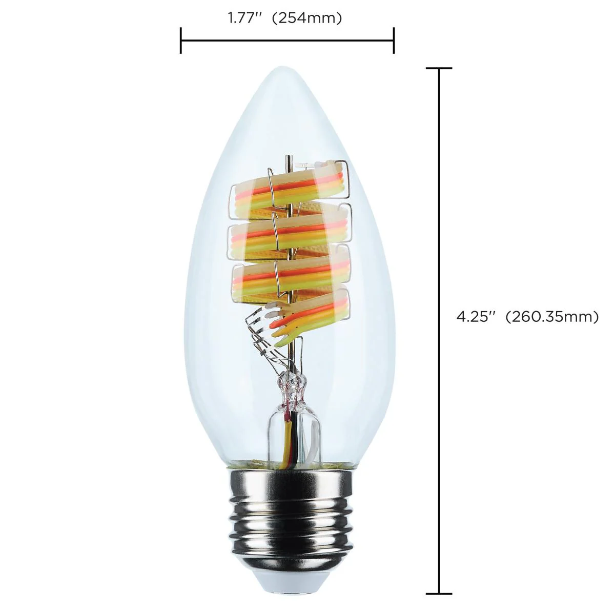 Satco 4w B11 LED 2700K-5000K RGB/White Starfish Clear E26 Base - Image 8