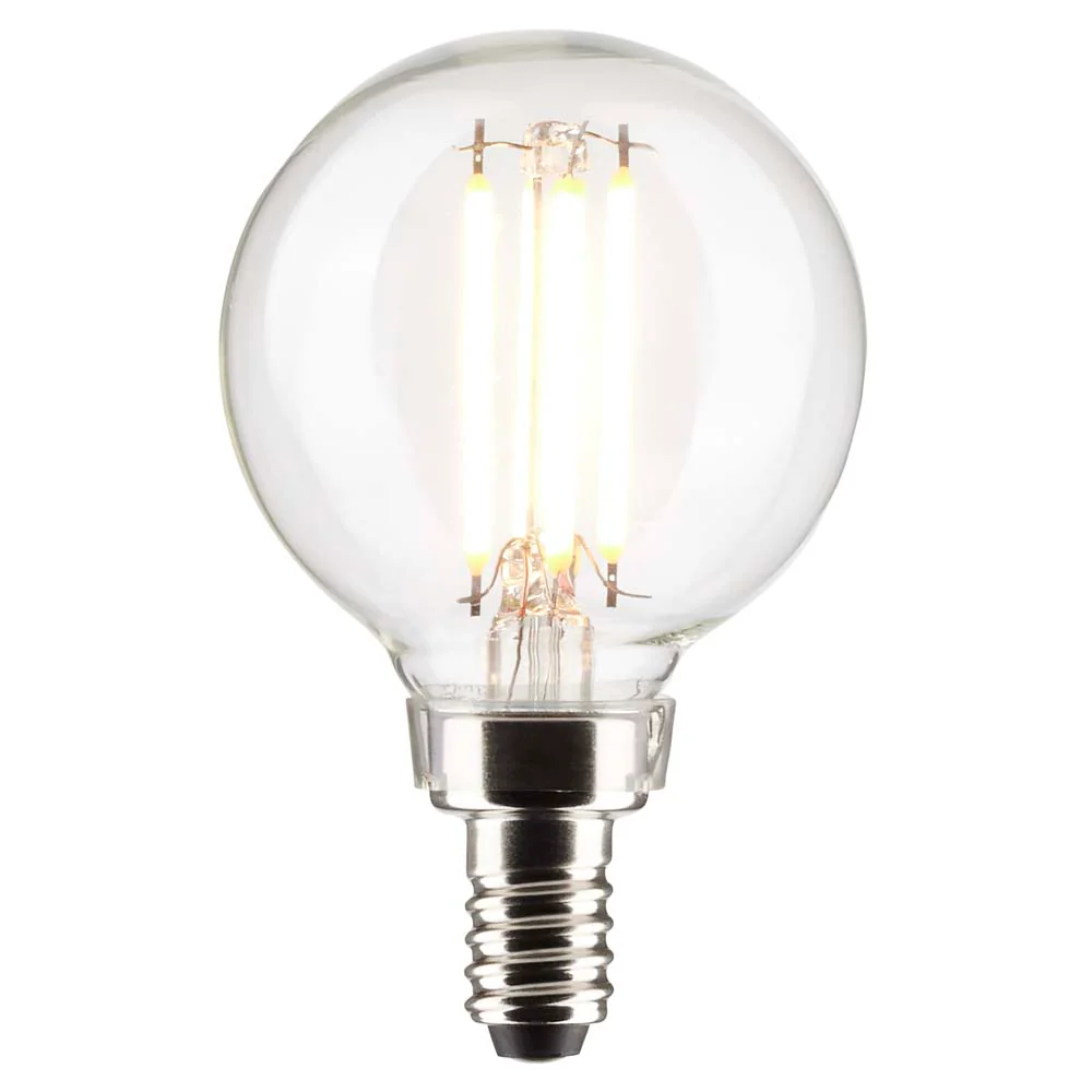 Satco 5.5w G16.5 Globe Filament LED 4000K Candelabra Base Dimmable - 60w equiv - Image 2