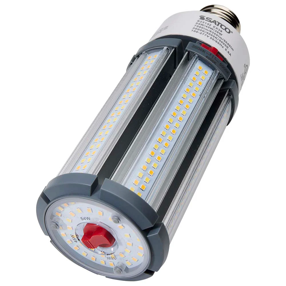 Satco LED HID Replacement 54/45/36 Wattage & CCT Selectable Mogul Base 100-277V - Image 4