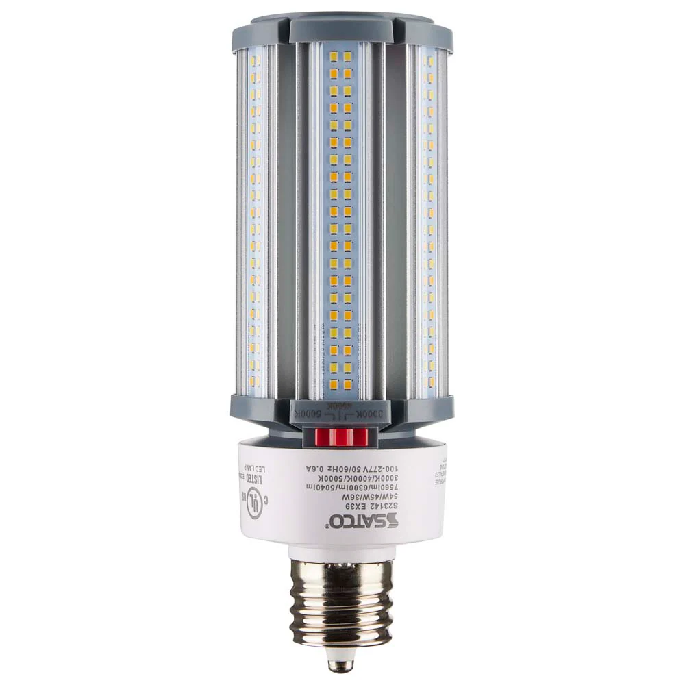 Satco LED HID Replacement 54/45/36 Wattage & CCT Selectable Mogul Base 100-277V - Image 6