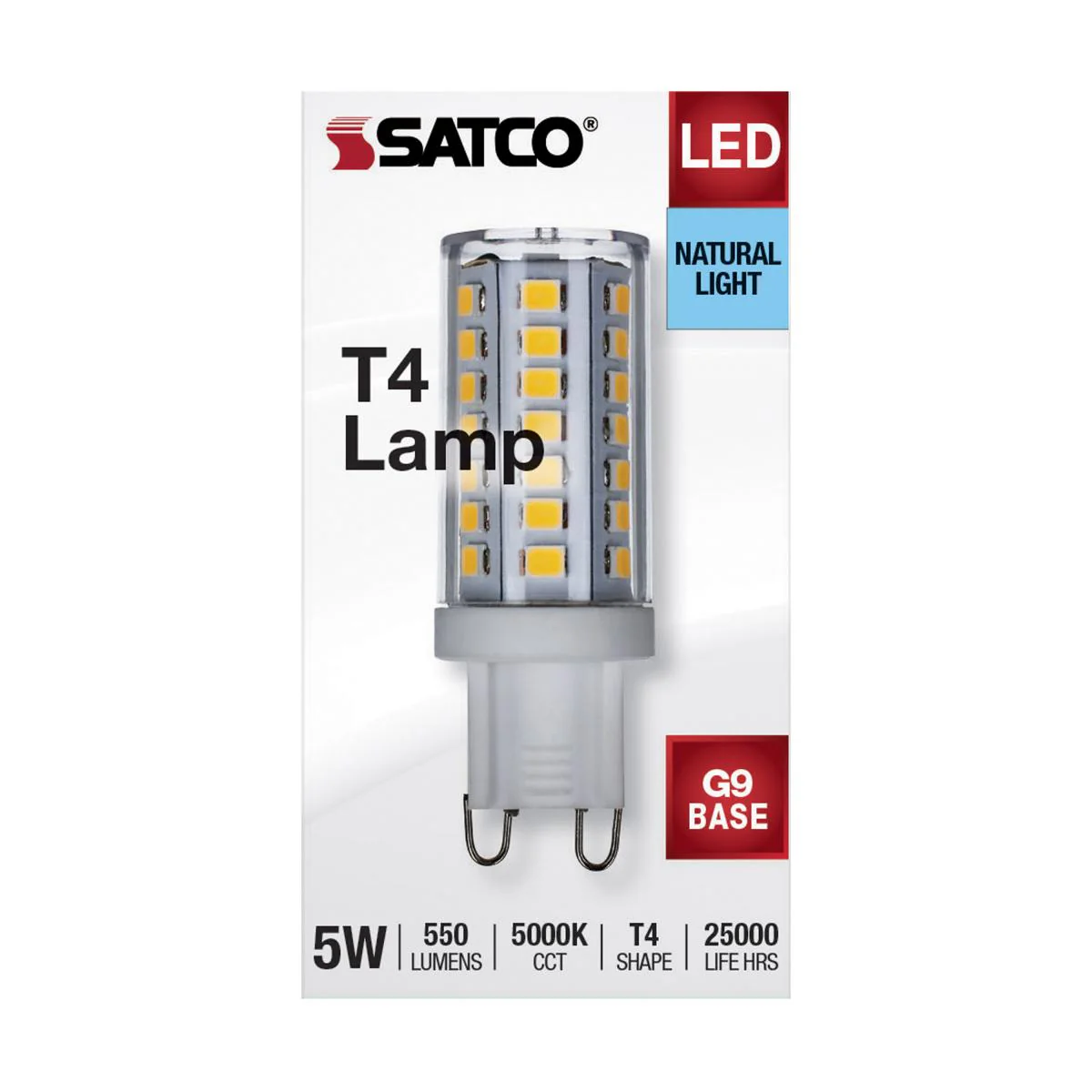 Satco 5W 120V JCD G9 LED 5000K Natural Light 550Lm Bulb - 40w Equiv. - Image 3