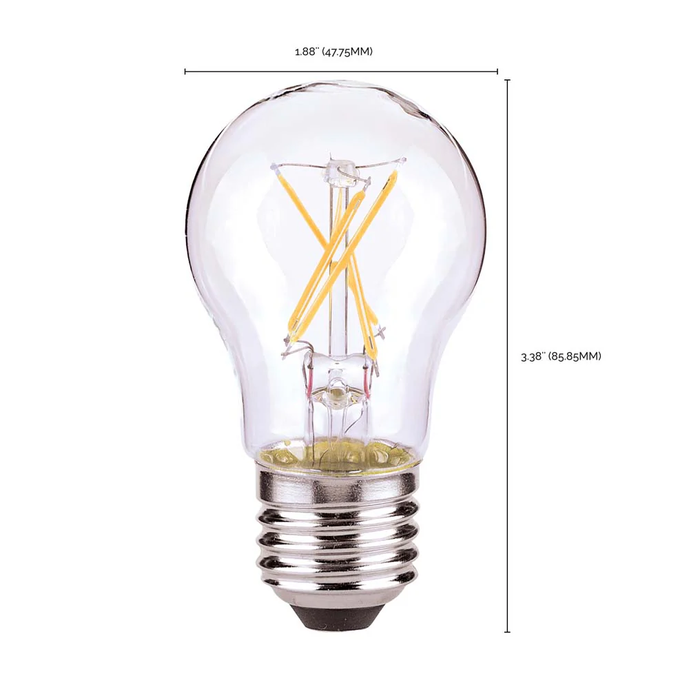 Satco 5w A15 LED Clear 2700K 120v Medium Base - 40W equiv - Image 2