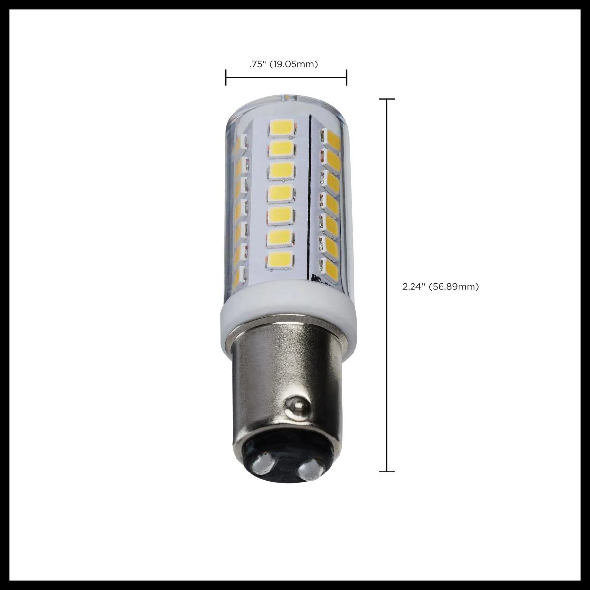 Satco 5w Mini LED BA15d Bayonet Double Contact Base120v 5000K Clear Finish Bulb - Image 4