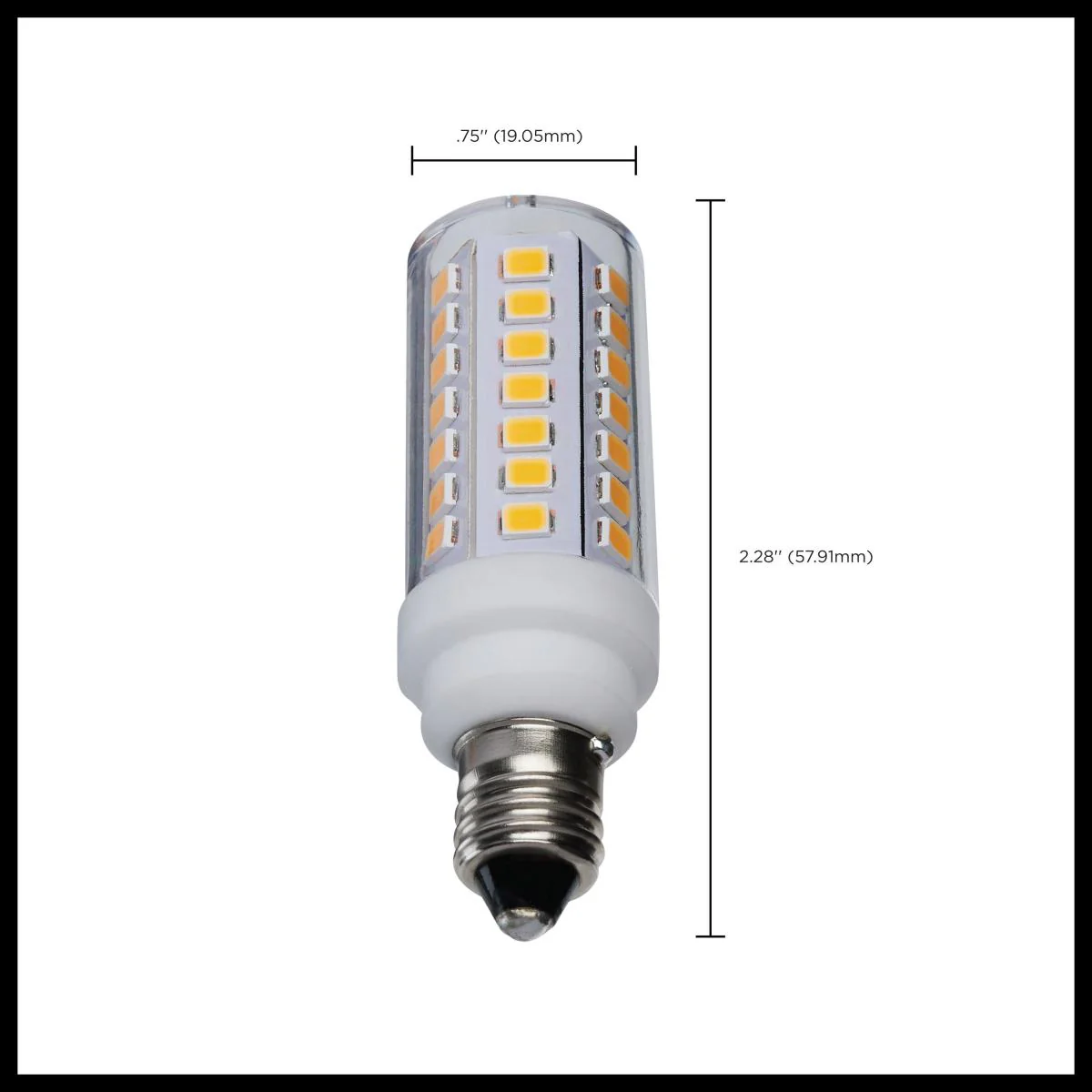 Satco 5w Mini LED E11 Miniature Candelabra Base 120v 3000K Clear Finish Bulb - Image 4