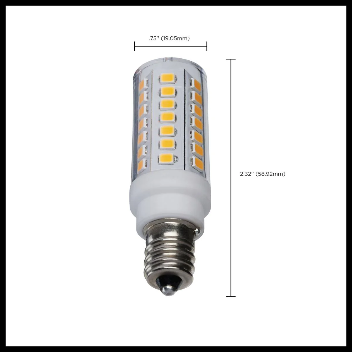 Satco 5w Mini LED E12 Candelabra Base 120v 3000K Clear Finish Bulb - Image 4