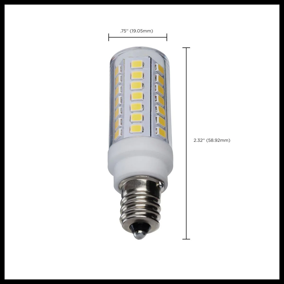 Satco 5w Mini LED E12 Candelabra Base 120v 5000K Clear Finish Bulb - Image 4