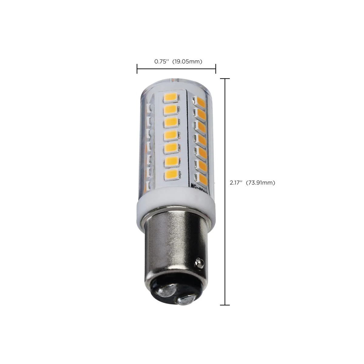 Satco 5w T6 LED 120v DC Base 3000k Clear Finish Bulb - Image 6