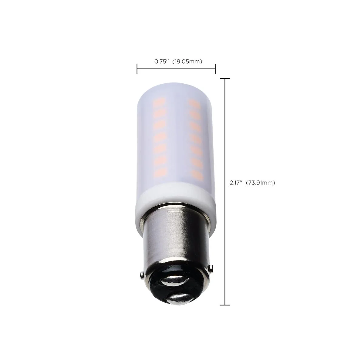 Satco 5w T6 LED 120v DC Base 3000k Frosted Finish Bulb - Image 6