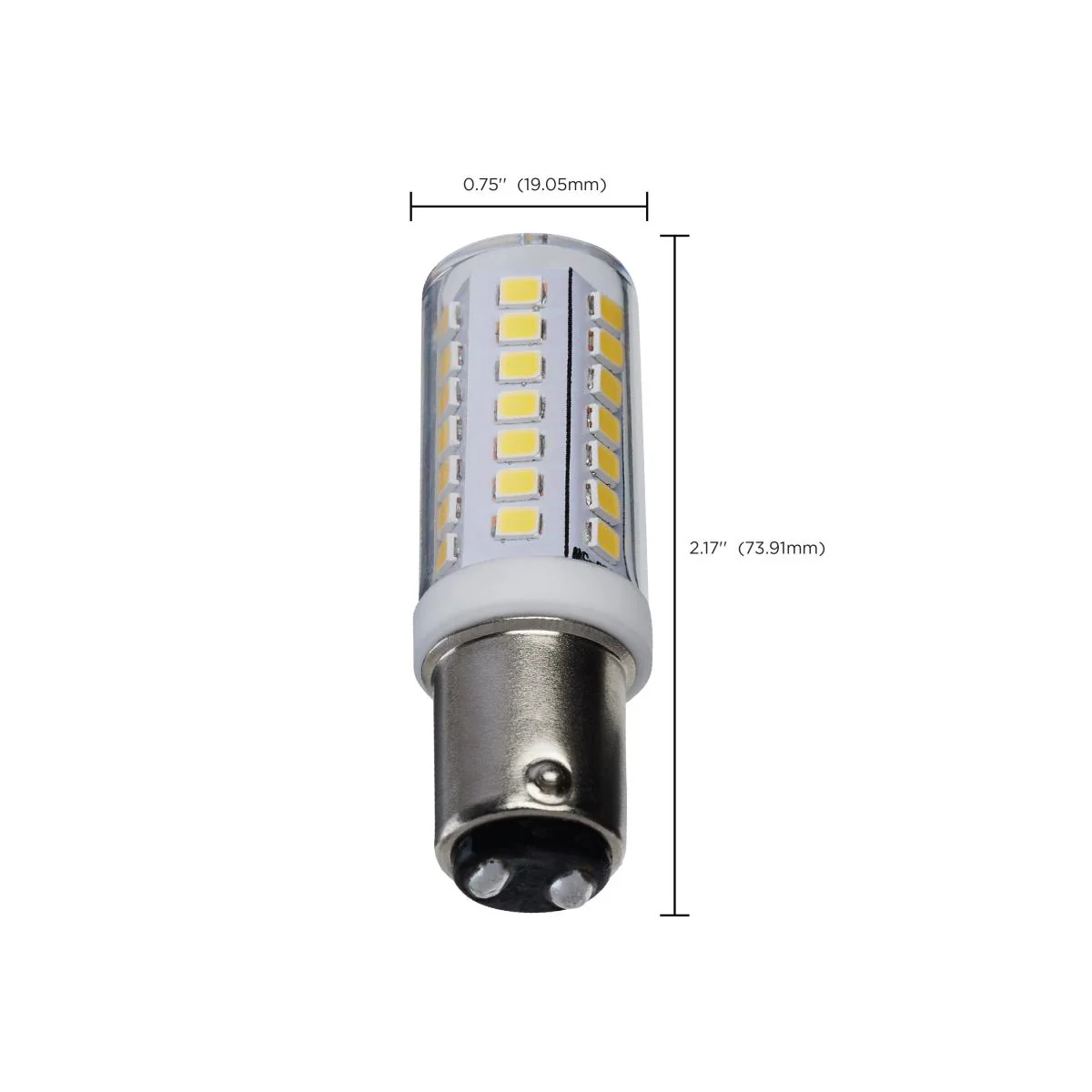 Satco 5w T6 LED 120v DC Base 5000k Clear Finish Bulb - Image 6
