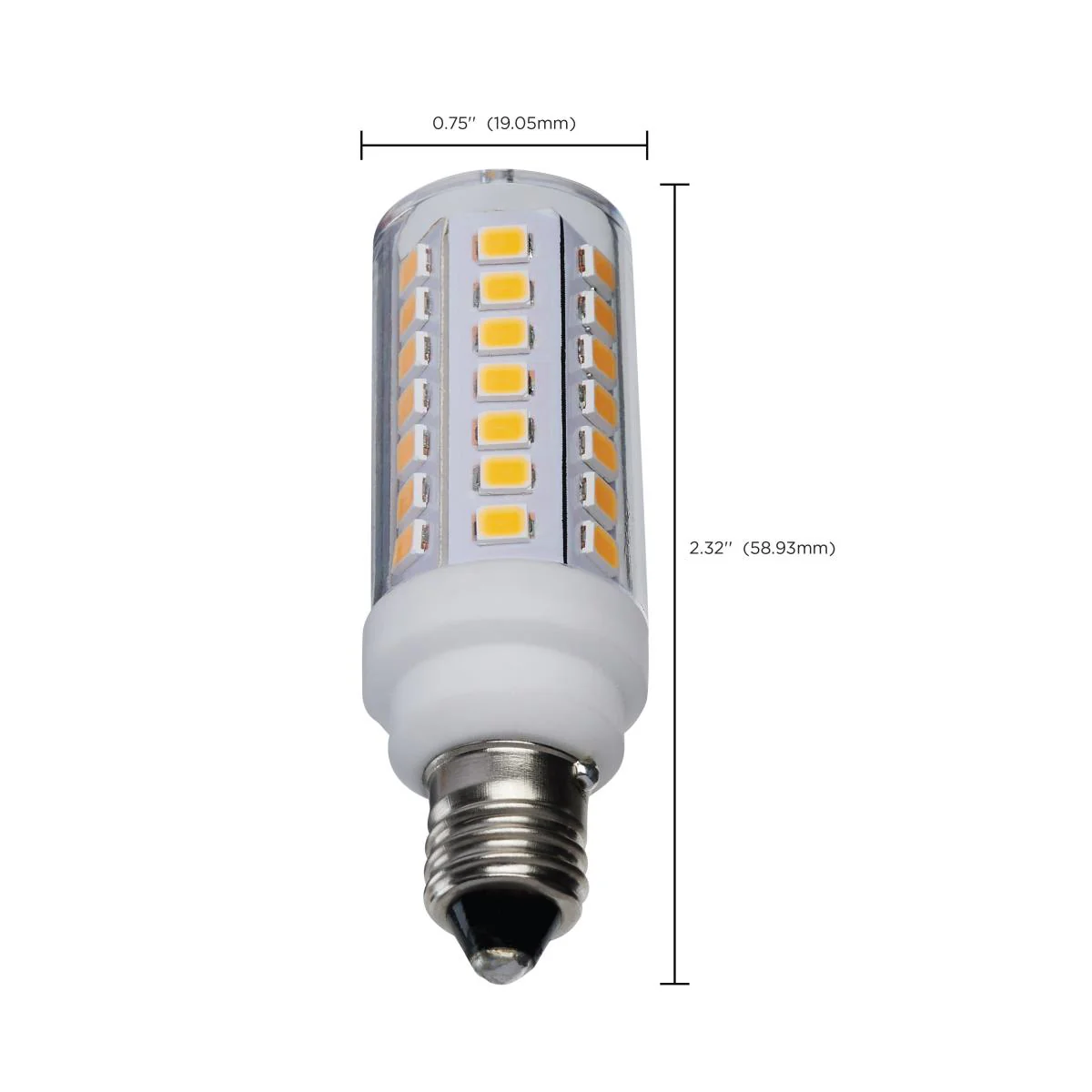 Satco 5w T6 LED 120v E11 Base 3000k Clear Finish Bulb - Image 6