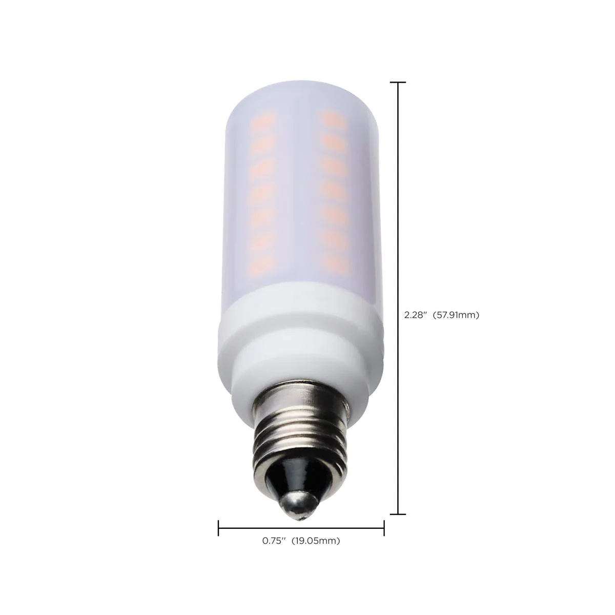 Satco 5w T6 LED 120v E11 Base 3000k Frosted Finish Bulb - Image 6