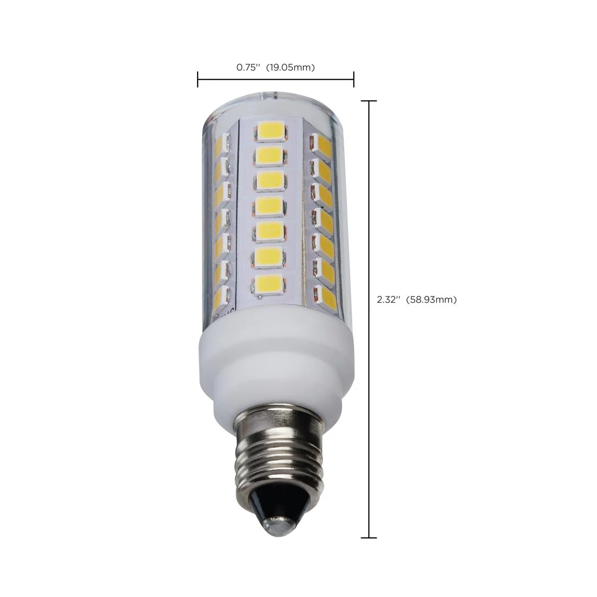Satco 5w T6 LED 120v E11 Base 5000k Clear Finish Bulb - Image 6
