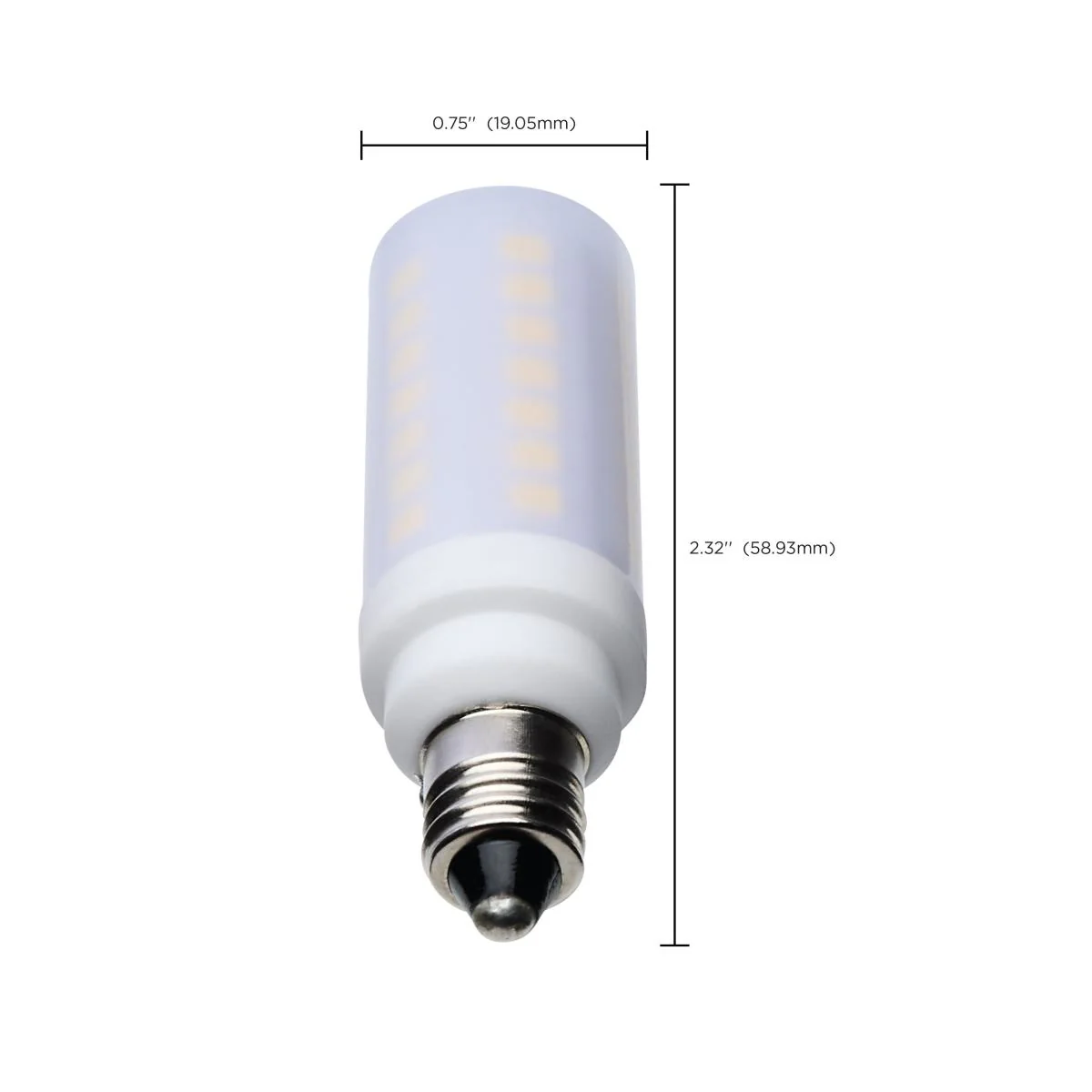 Satco 5w T6 LED 120v E11 Base 5000k Frosted Finish Bulb - Image 6