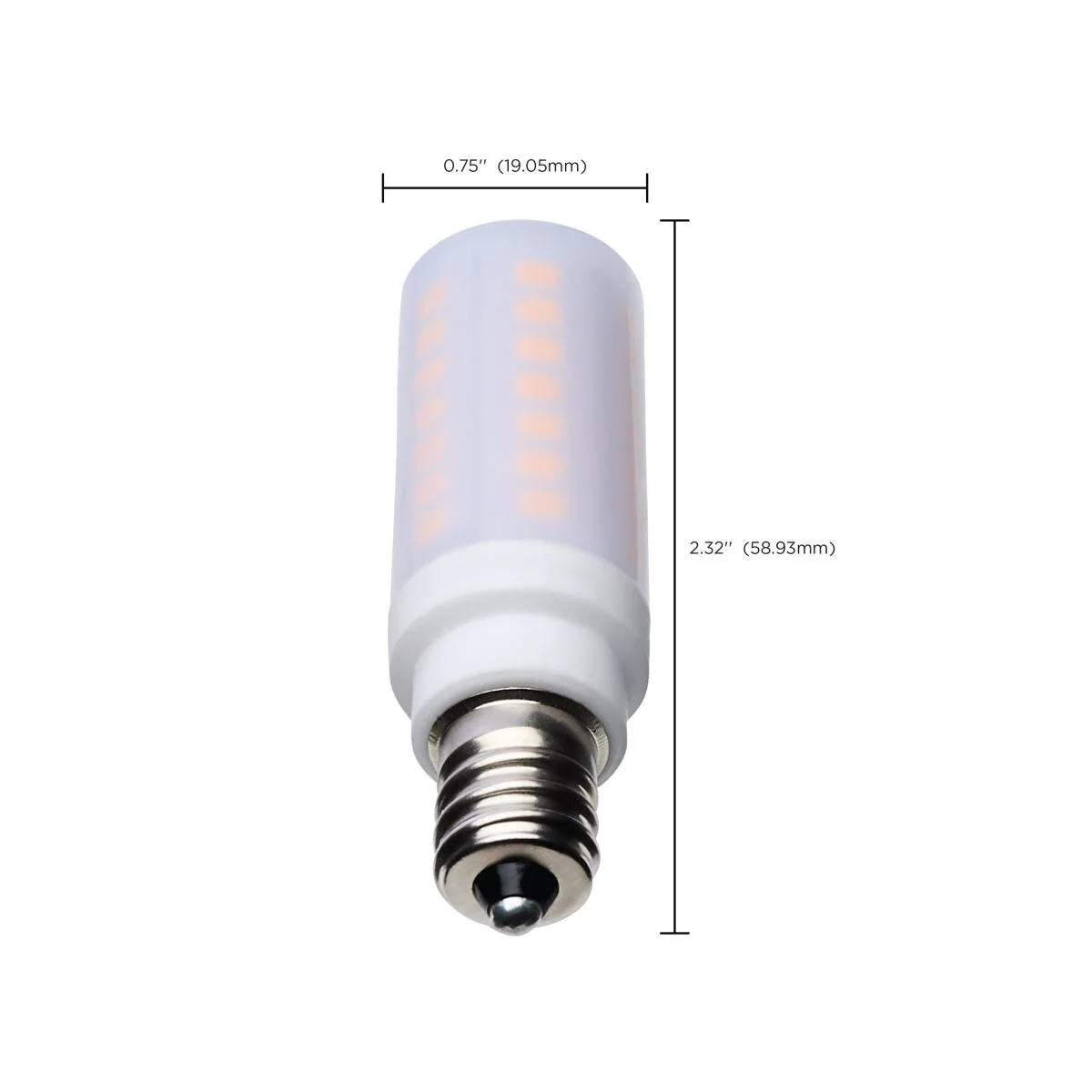 Satco 5w T6 LED 120v E12 Base 3000k Frosted Finish Bulb - Image 6