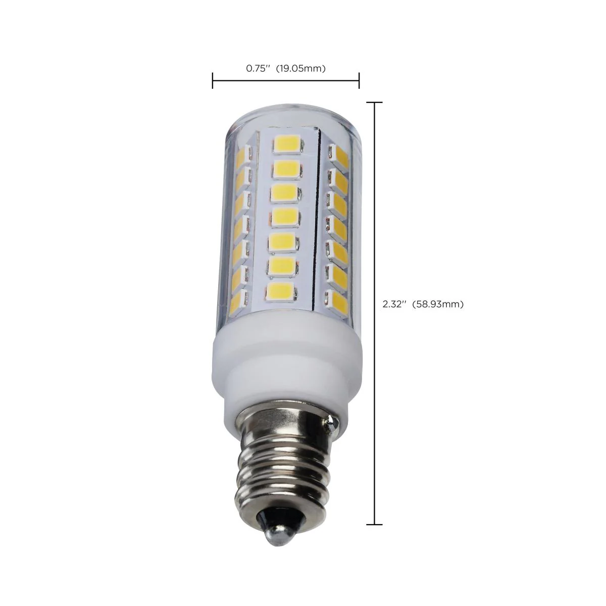 Satco 5w T6 LED 120v E12 Base 5000k Clear Finish Bulb - Image 6