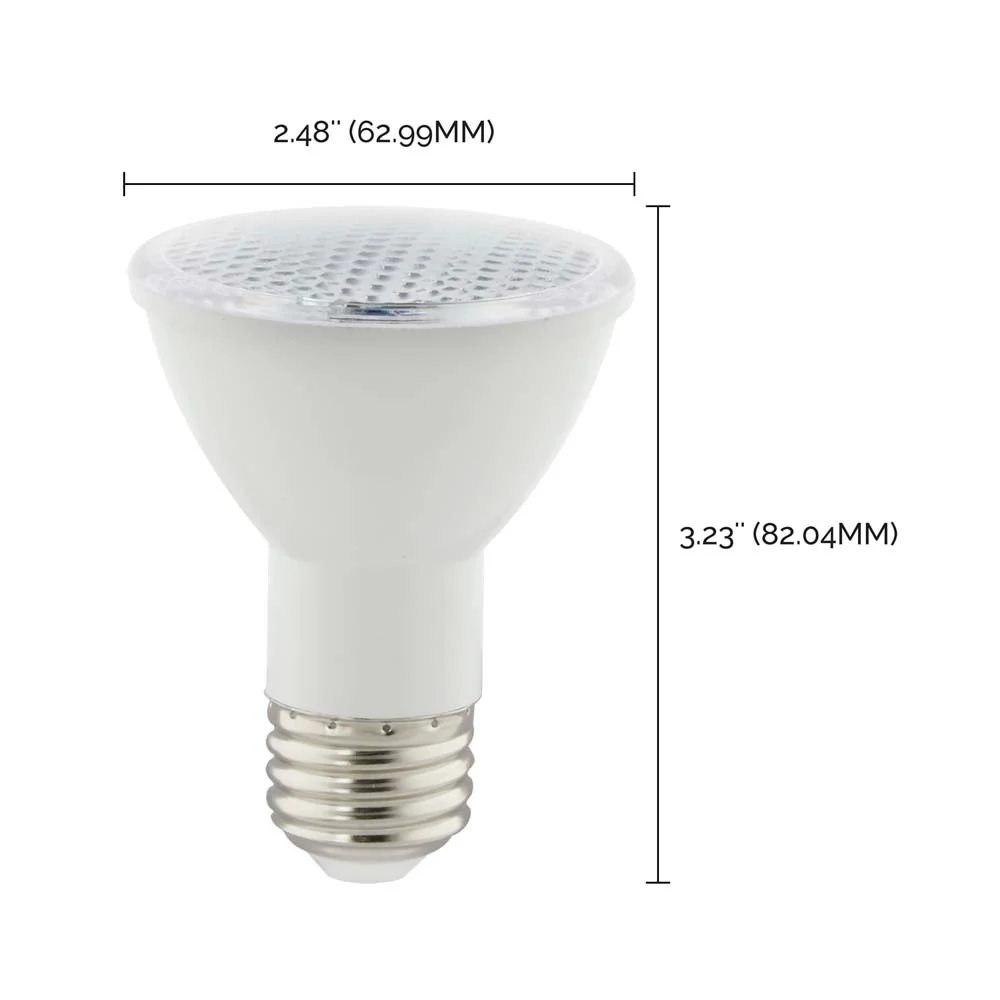 Satco 6.5w PAR20 LED Amber color 40deg. Angle 120v Turtle Friendly Bulb - Image 5