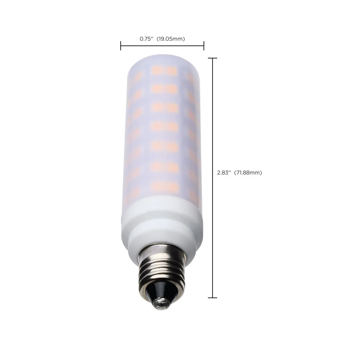 Satco 6.5w T6 LED 120v E11 Base 3000k Frosted Finish Bulb - Image 6