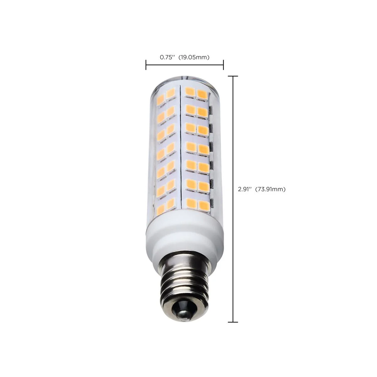 Satco 6.5w T6 LED 120v E12 Base 3000k Clear Finish Bulb - Image 6