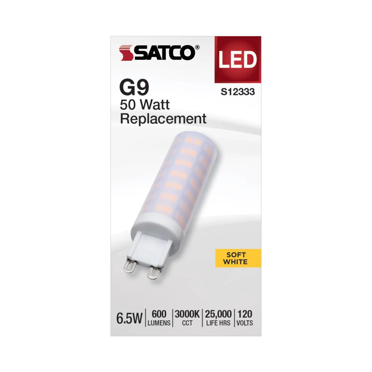 Satco 6.5w T6 LED 120v G9 Base 3000k Frosted Finish Bulb - Image 2