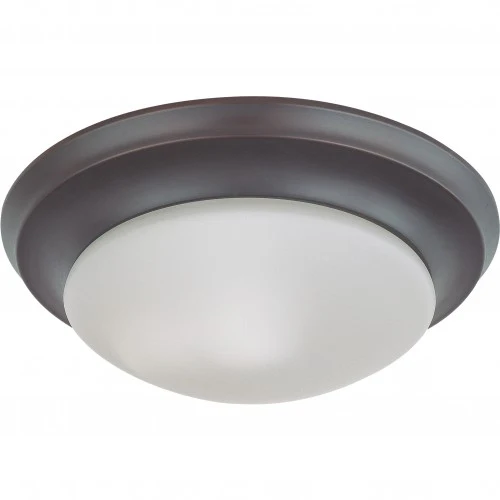 Satco 62-787 18W LED 12 in Dimmable Mahogany Bronze Ceiling Flush Mount Fixture