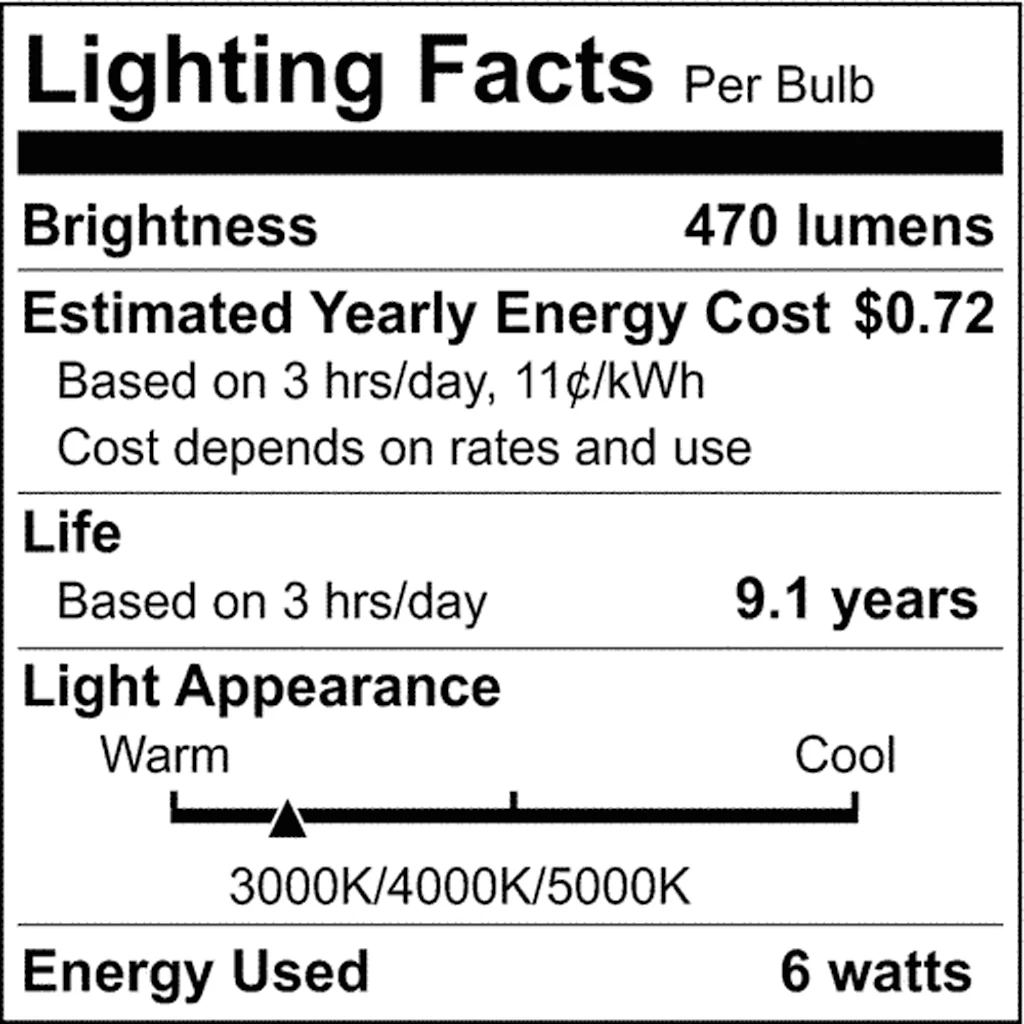 Satco 6w A19 LED 120v CCT Selectable 90 CRI White Finish Bulb - Image 8