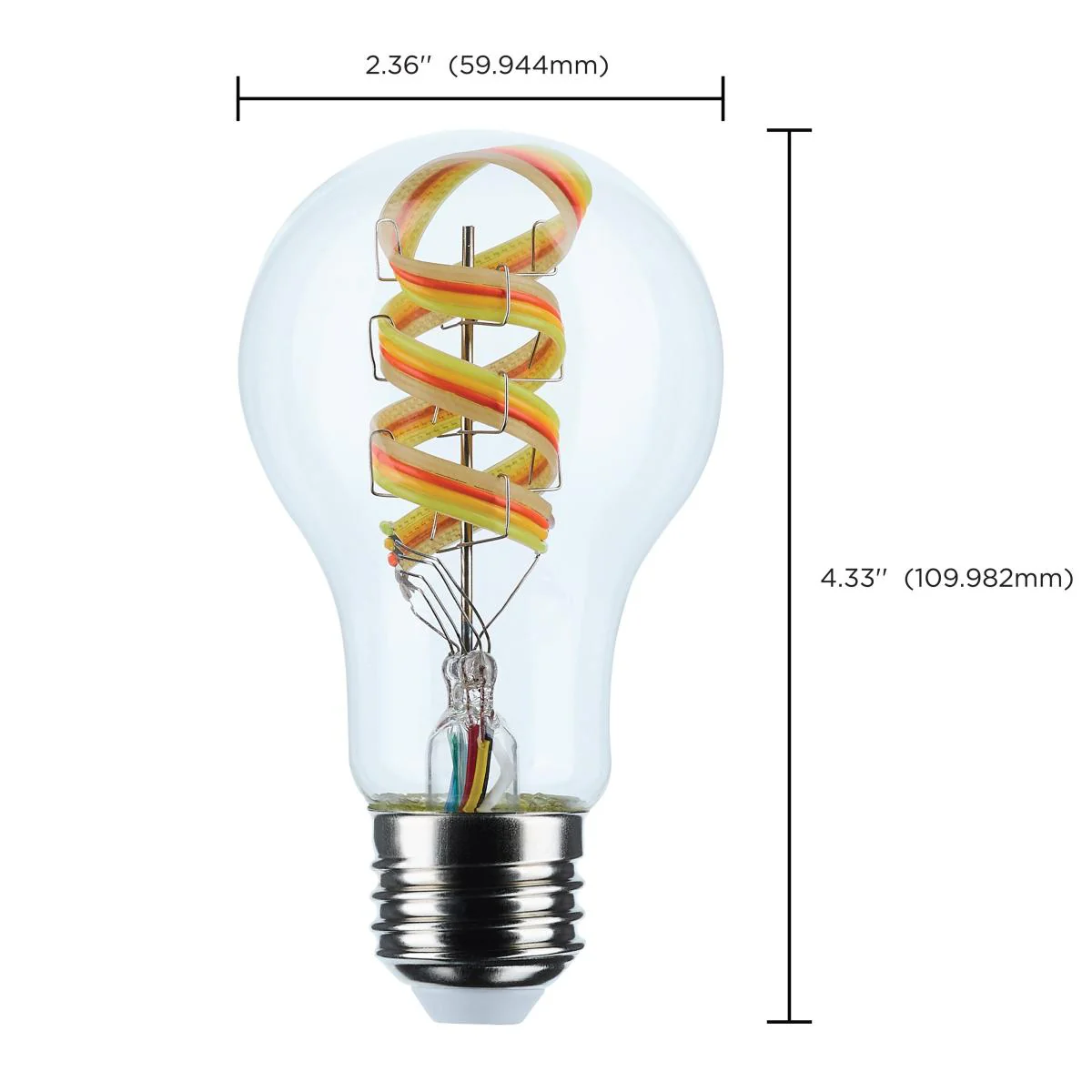 Satco 6w A19 LED 2700K-5000K RGB/White Starfish Clear E26 Base - Image 8