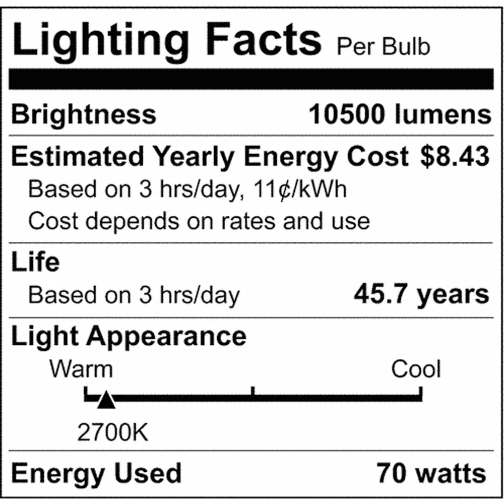 Satco 70W LED EX39 Mogul extended base rotatable Direct wire 100-277V 2700k - Image 2