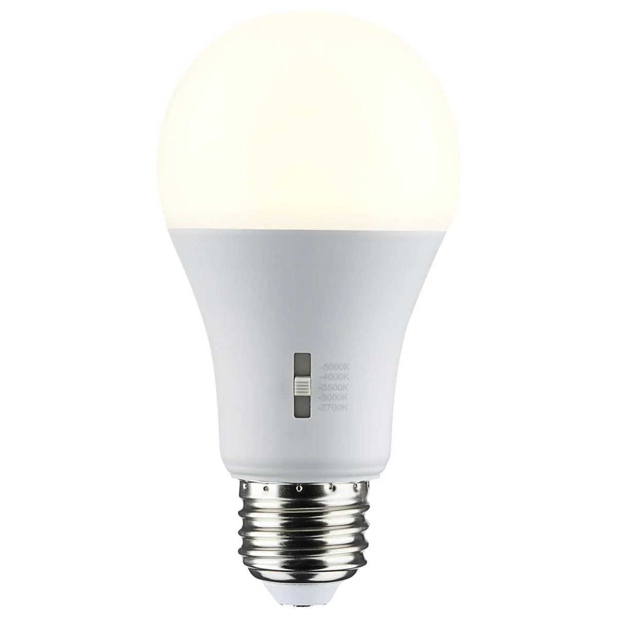 Satco 8.8w A19 LED Medium Base 120v CCT Selectable White Finish Bulb - Image 2