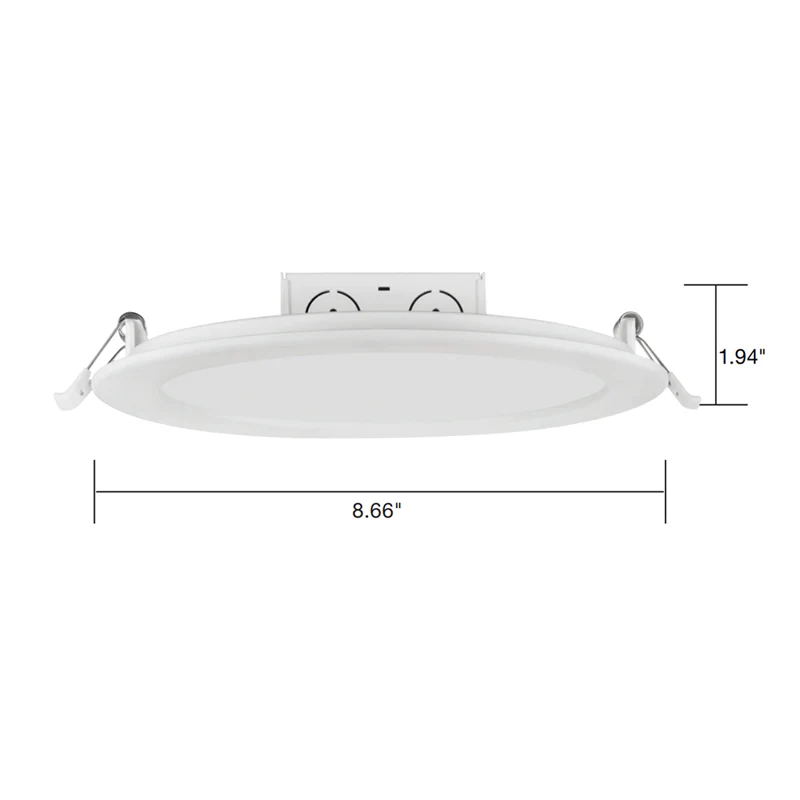 Satco 8" Round LED Edge-Lit Down Lights 18W - 3000K - Soft White, White Finish - Image 3