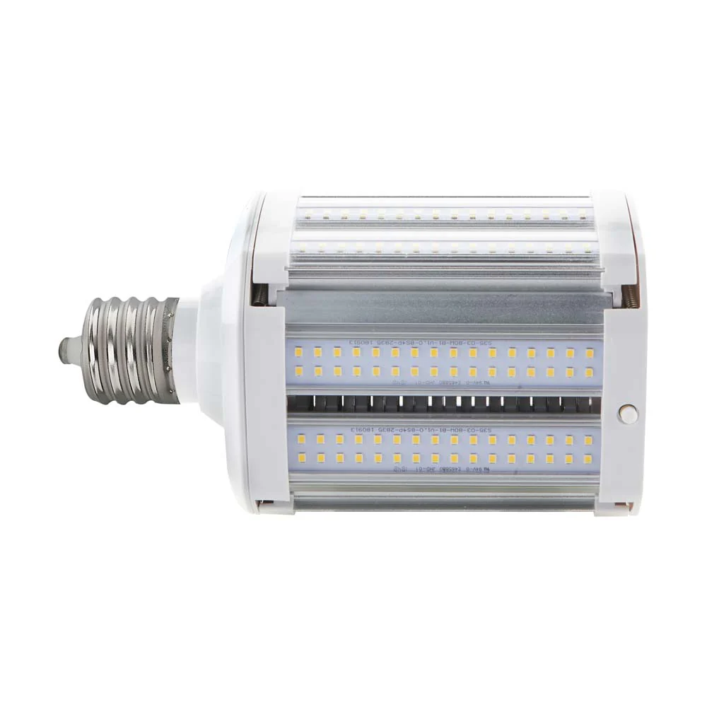 Satco 80w LED Hi-lumen shoe box style lamp fixture 5000K Mogul Extended 100-277V - Image 5