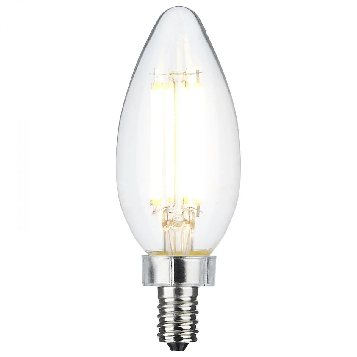 Satco 8w C11 LED 760Lm 4000K 120v Clear Finish Candelabra Base Bulb - Image 2