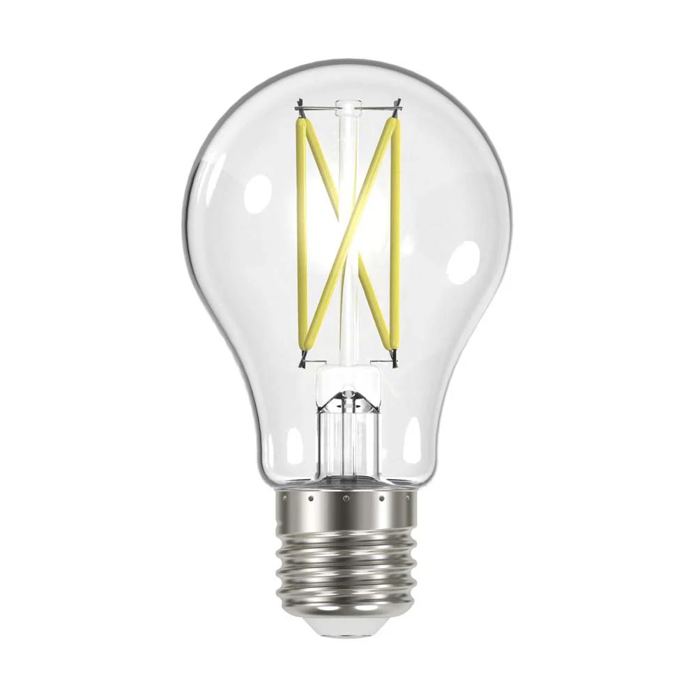 Satco 8w LED Bulb A19 Clear Finish 3500K - 60w-equiv