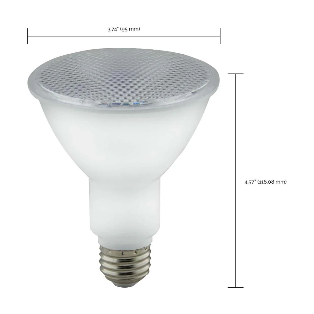 Satco 8w PAR30LN LED Amber color 40 deg. 120v Bulb - Image 5
