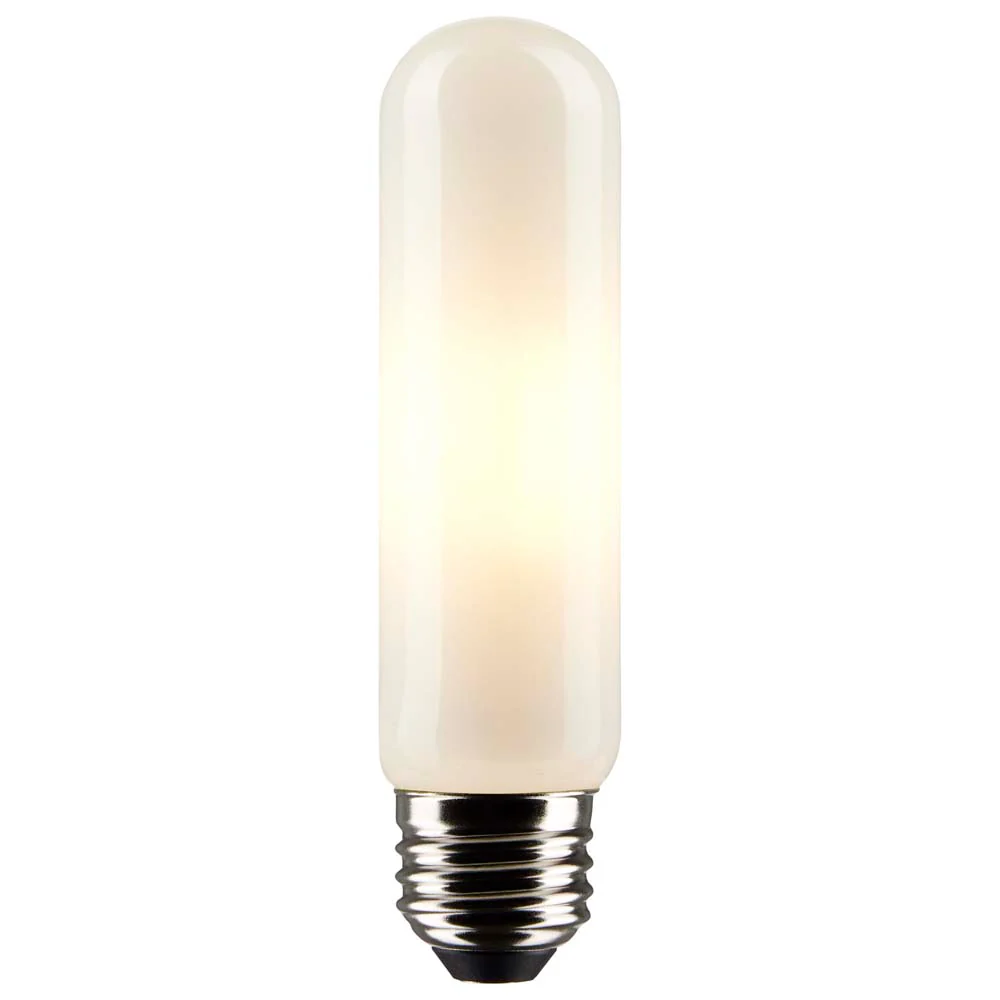 Satco 8w T10 LED 3000K Medium Base Frosted Dimmable - 60w equiv - Image 2