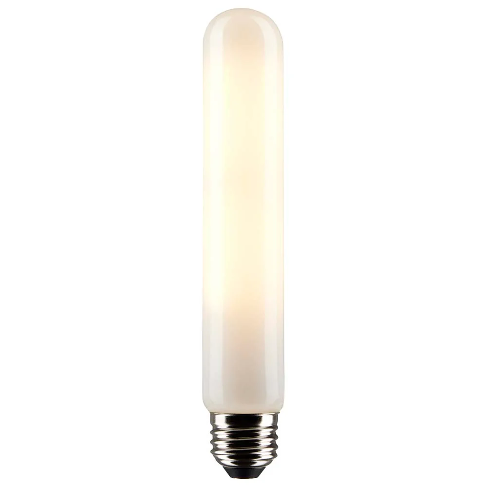 Satco 8w T9 LED 3000K Medium Base Frosted Dimmable - 60w equiv - Image 2