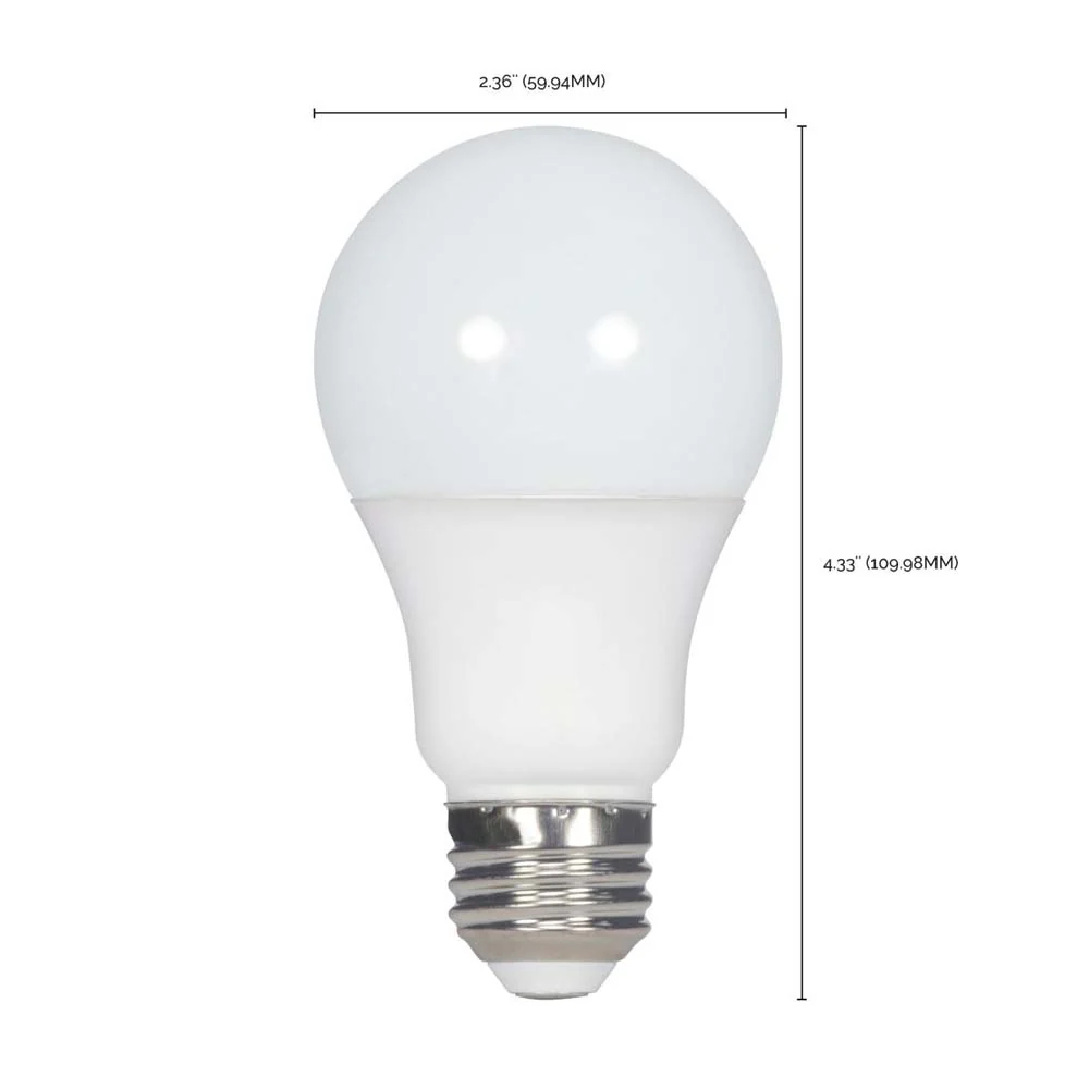 Satco 9.5w 120v A19 LED Bulb 800lm 5000K Natural Light Non-Dimmable - 60w-equiv - Image 2