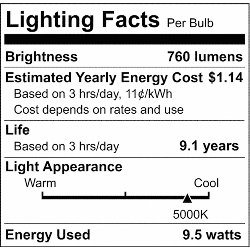 10Pk - Satco 9.5w 120v A19 LED Bulb Frosted E26 Medium Base 5000k - 60w-equiv - Image 5