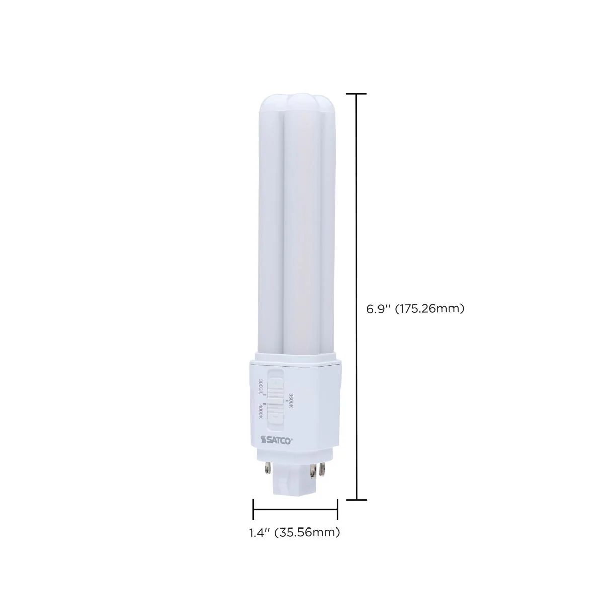 Satco 9.5w LED PL CCT Selectable G24q Base - Image 6