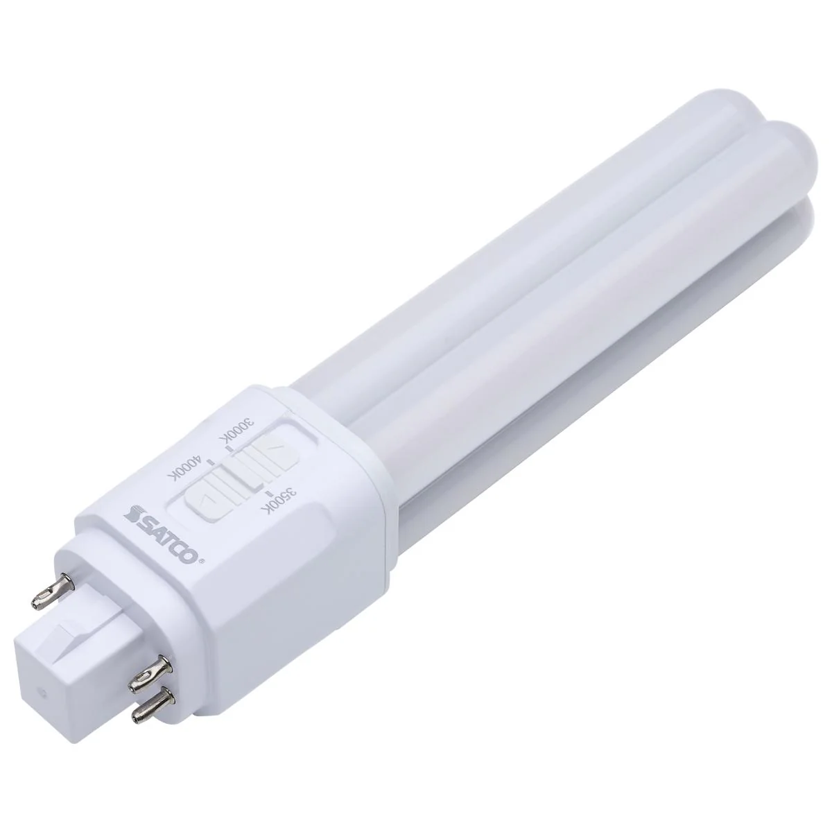 Satco 9.5w LED PL CCT Selectable G24q Base - Ballast Dependent Bulb - Image 2