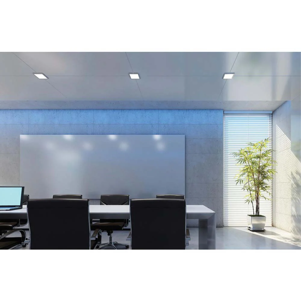 18.5w 9-in Flush Mount LED Fixture 3000K Square Shape Brushed Nickel Finish 120v - Image 2