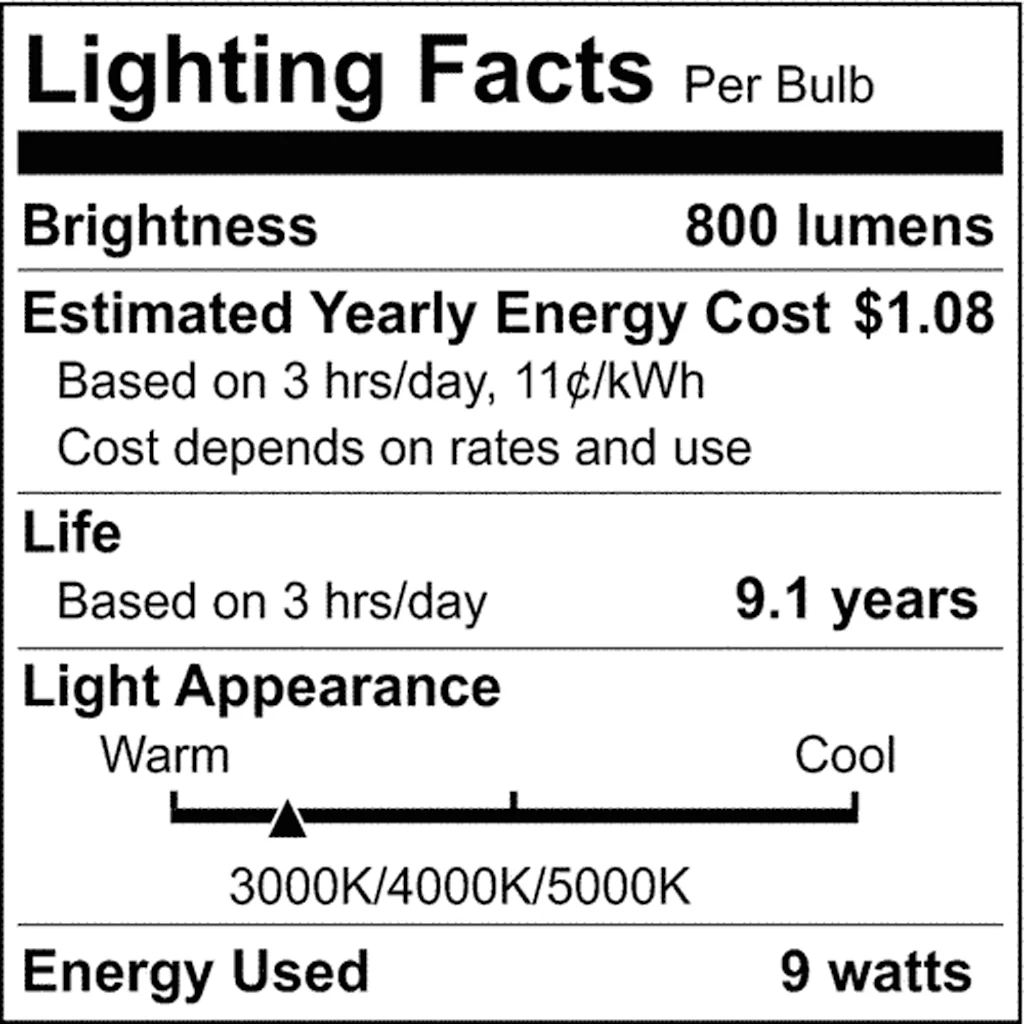 Satco 9w A19 LED 120v CCT Selectable 90 CRI White Finish Bulb - Image 8