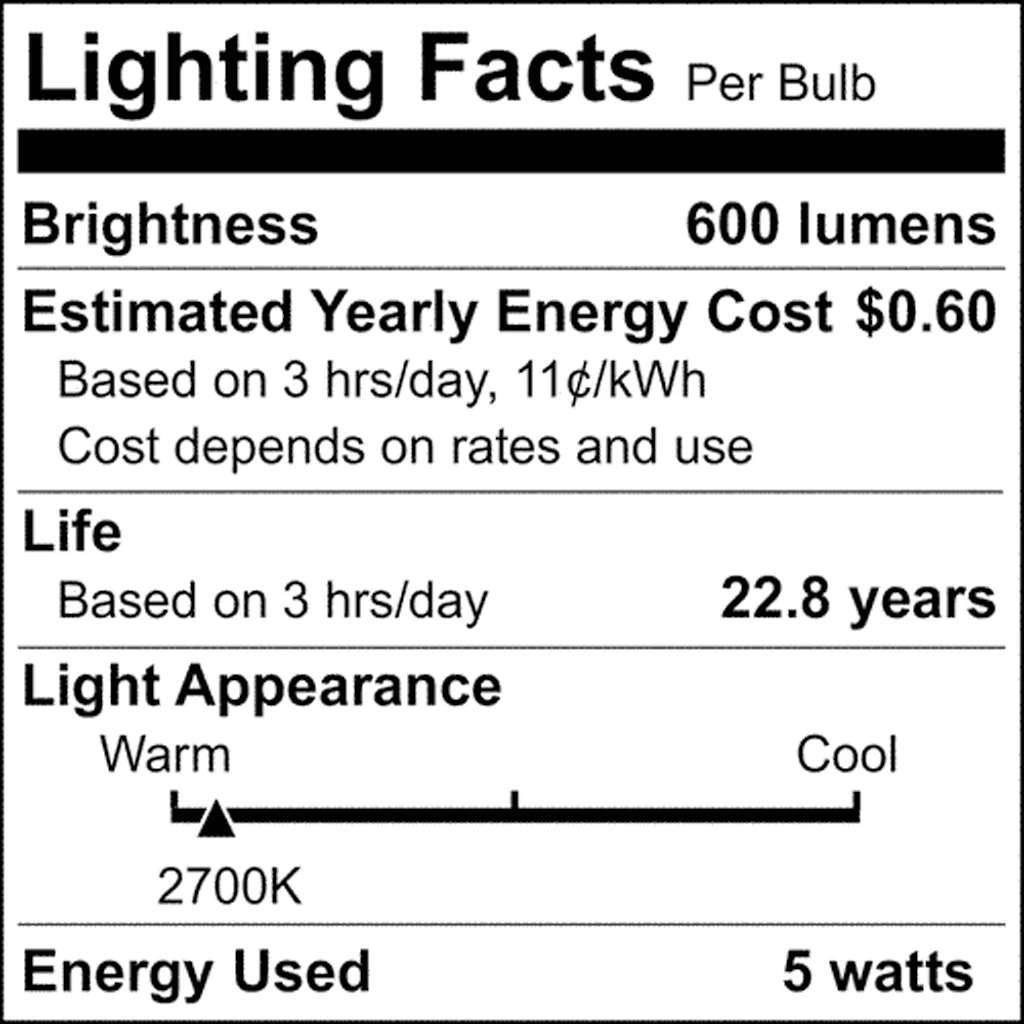 Satco A21 LED 3-Way Lamp Wattage Tunable 2700K E26d Double Contact Base 120v - Image 8