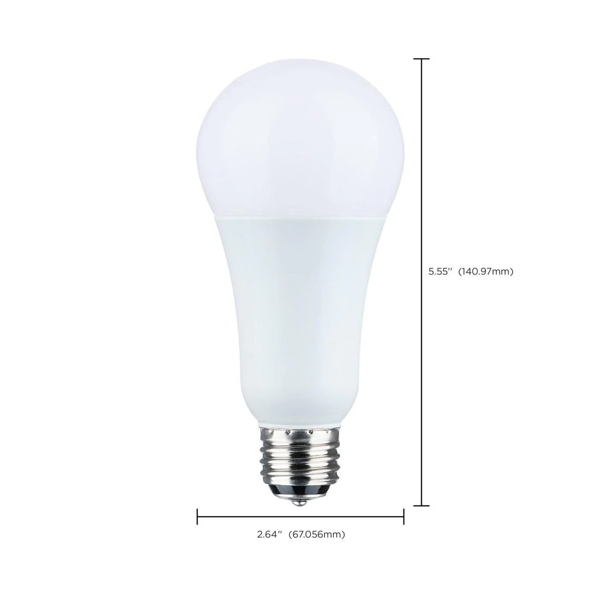 Satco A21 LED 3-Way Lamp Wattage Tunable 3000K E26d Double Contact Base 120v - Image 7
