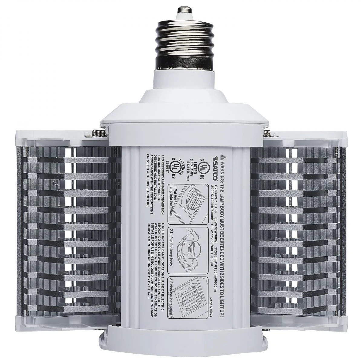 Satco LED Hi-lumen Shoe Box 60/70/80w and Select CCT 3K/4K/5K Mogul Extended 100-277V - Image 4