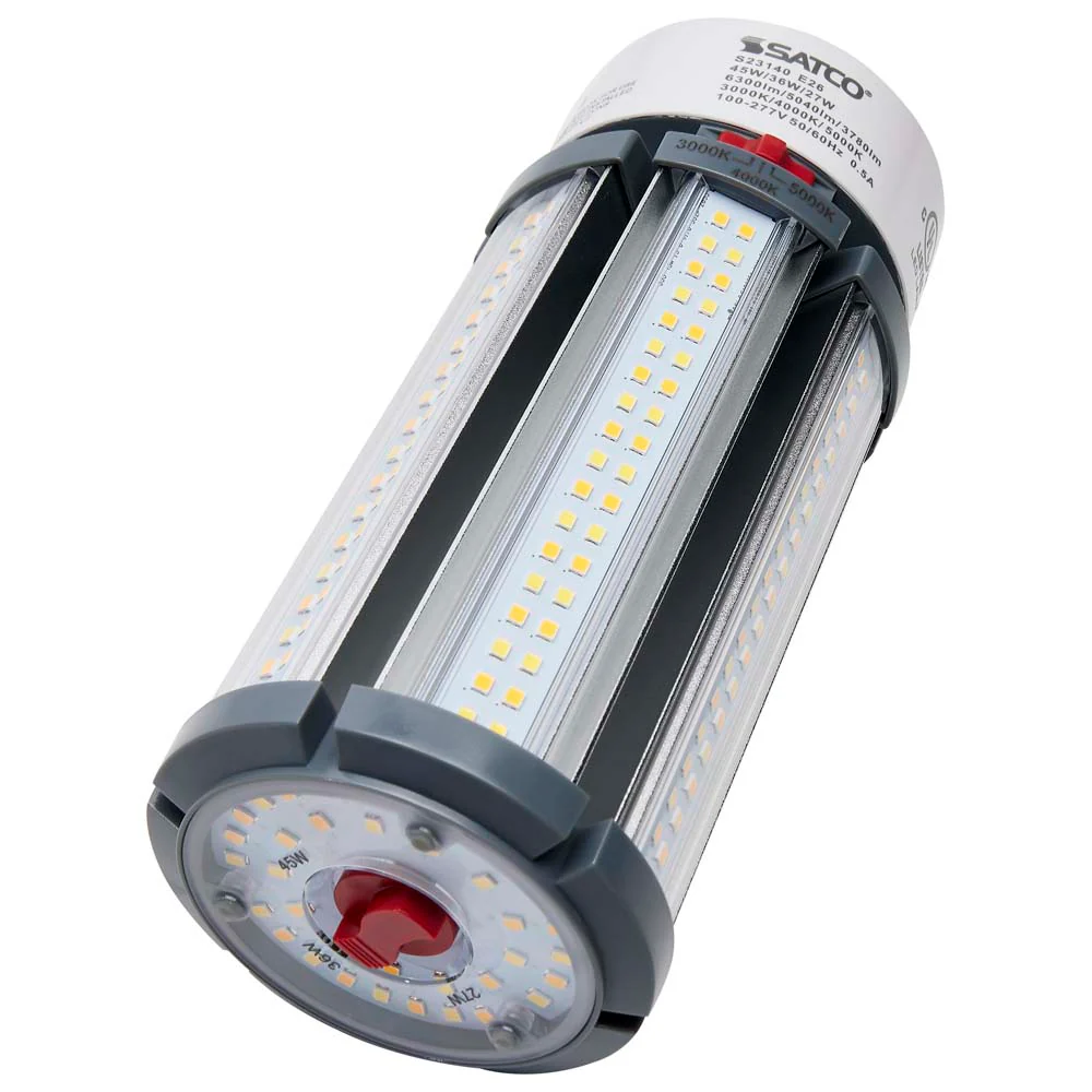 Satco LED HID Replacement 45/36/27 Wattage & CCT Selectable Medium Base 100-277V - Image 4