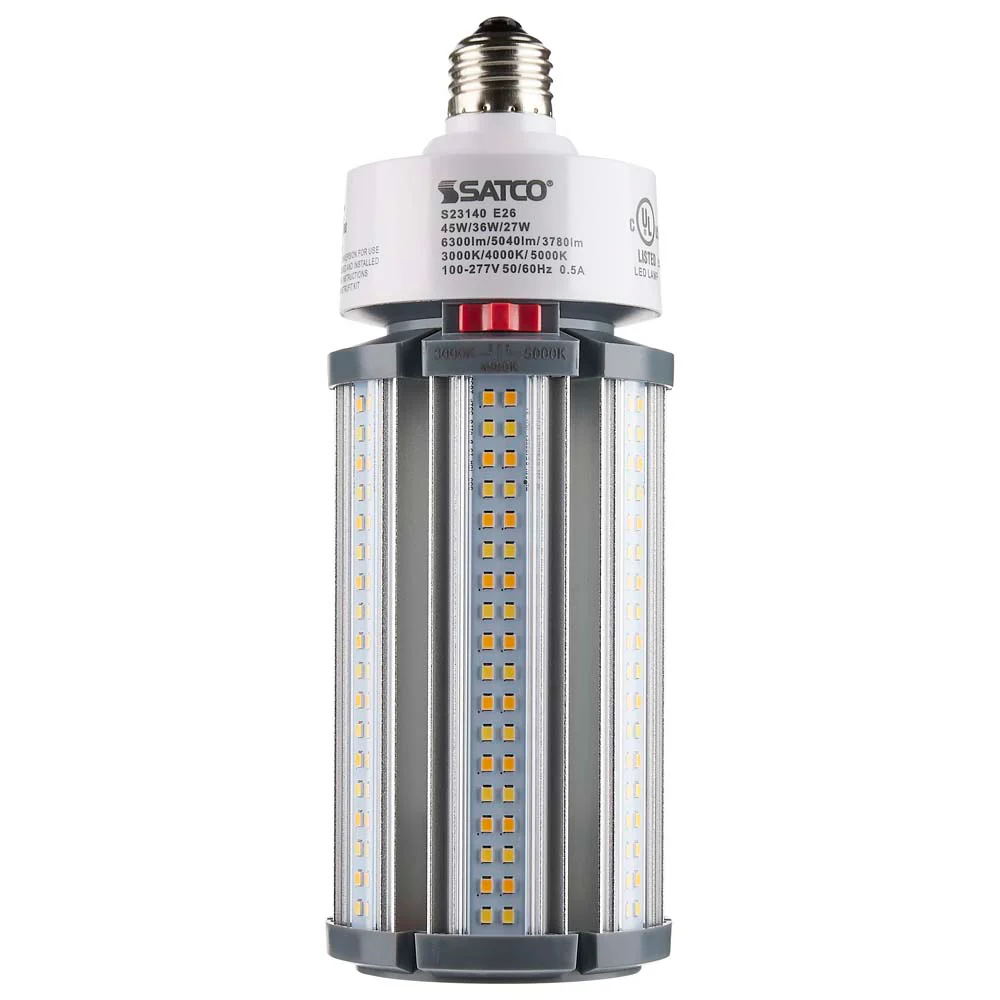 Satco LED HID Replacement 45/36/27 Wattage & CCT Selectable Medium Base 100-277V - Image 6